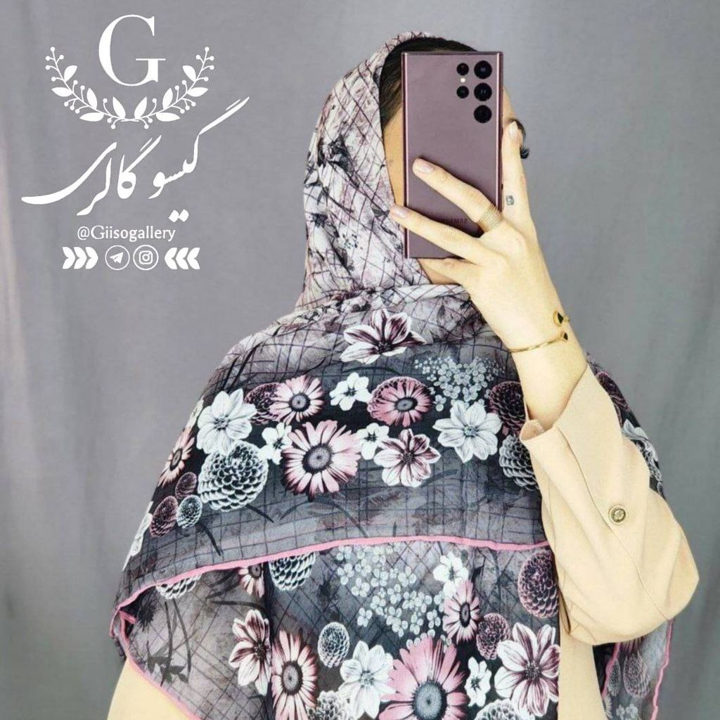 خرید آنلاین روسری نخی قواره بزرگ بصورت عمده جینی رنگ طرح بندی و رنگبندی 