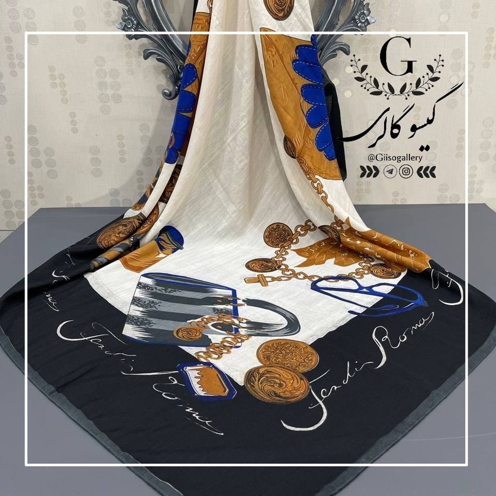 خرید آنلاین روسری نخی اعلا لطیف منگولدا ر قواره بزرگ برند مارسلو (ارسال رایگان)