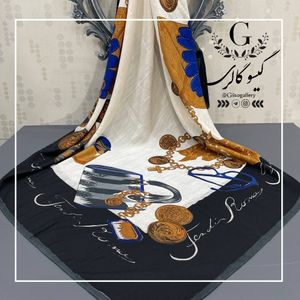 خرید آنلاین روسری نخی اعلا لطیف منگولدا ر قواره بزرگ برند مارسلو (ارسال رایگان)