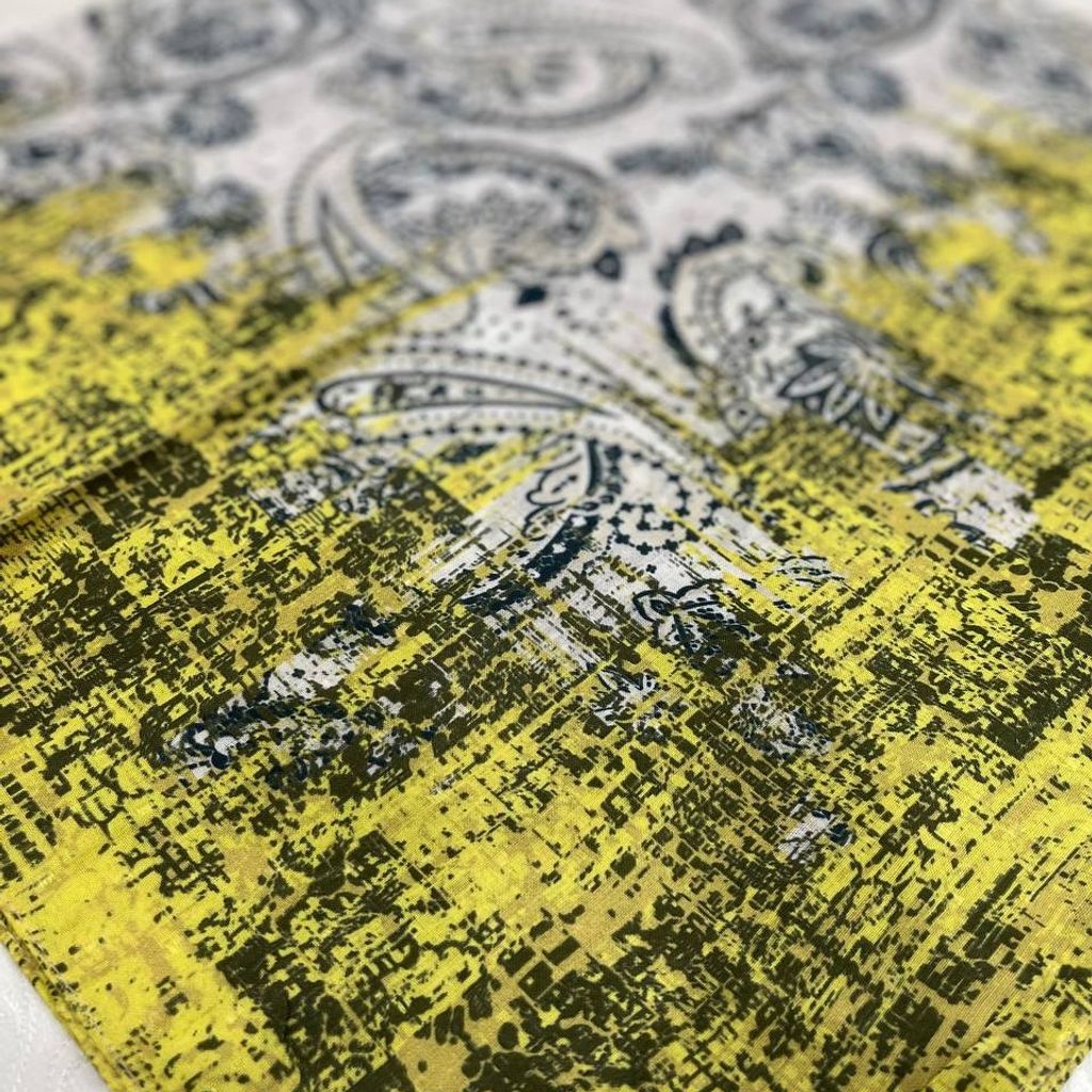 خرید آنلاین روسری نخی درجه یک لطیف منگولدار قواره دار و خوش ایست طرحبندی