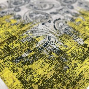 خرید آنلاین روسری نخی درجه یک لطیف منگولدار قواره دار و خوش ایست طرحبندی