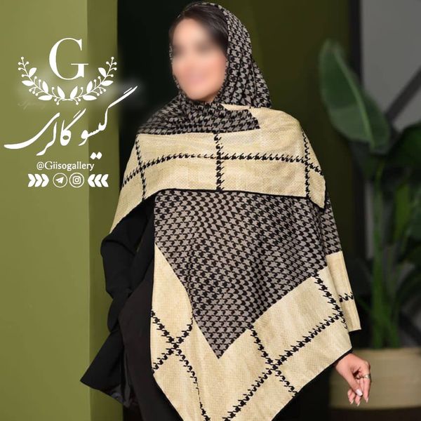 روسری نخی اعلا بلاژیو طرح آرتا دستدوز قواره بزرگ