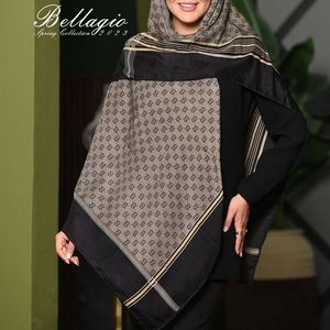 خرید آنلاین (ارسال رایگان )روسری نخی اعلا بلاژیو طرح آرتا دستدوز قواره بزرگ