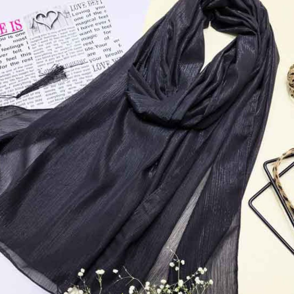 فروش اینترنتی شال اشکی  کریشه لمدار  مشکی مجلسی  منگوله دار (ارسال رایگان)