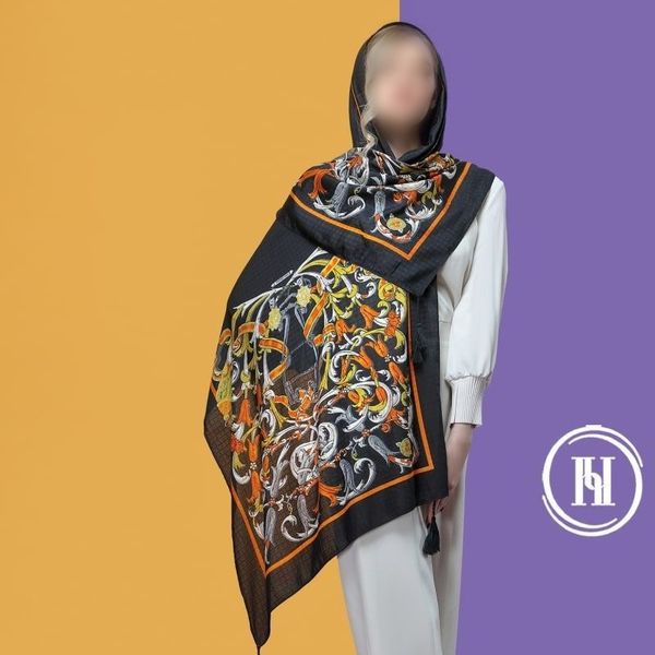 شال پارچه بهاره منگولدار