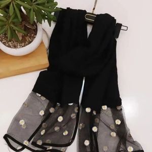 خرید آنلاین شال اسلپ خامه دوزی شده حاشیه گلدوزی شده  طرح بابونه (ارسال رایگان)