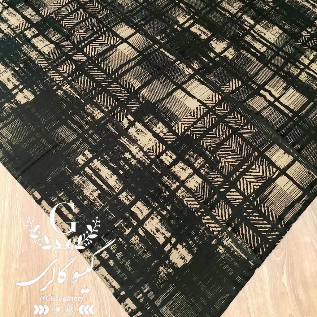 خرید آنلاین روسری میکس نسکافه ای نخی لطف و اعلاء طرحبندی برند  