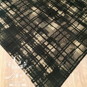 خرید آنلاین روسری میکس نسکافه ای نخی لطف و اعلاء طرحبندی برند  