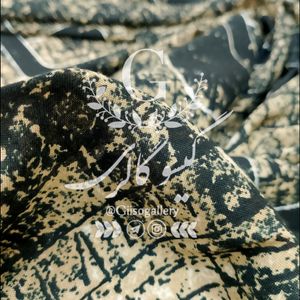 خرید اینترنتی روسری میکس نسکافه ای نخی لطف و اعلاء طرحبندی برند  