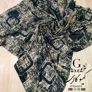 فروش اینترنتی روسری میکس نسکافه ای نخی لطف و اعلاء طرحبندی برند  