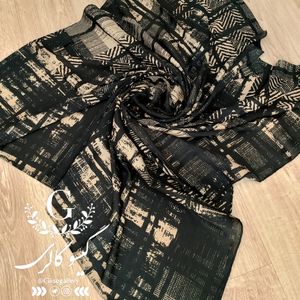 خرید اینترنتی روسری میکس نسکافه ای نخی لطف و اعلاء طرحبندی برند  