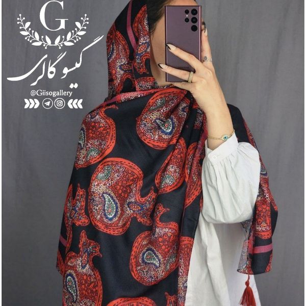 شال یلدایی نخی منگولدار برند اعلاتم