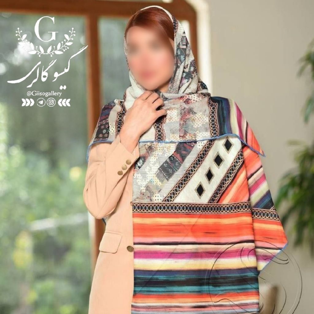 خرید آنلاین روسری پارچه اعلاء برند سنسو طرحبندی دستدوز قواره مجلسی