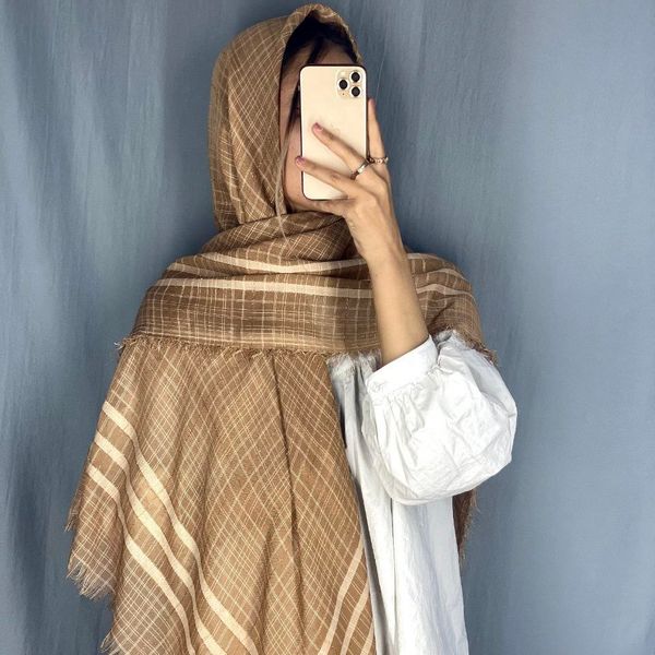 روسری نخی قواره بزرگ لمه دار