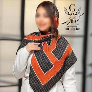 خرید اینترنتی روسری پارچه نخ اعلاء دستدوز طرحبندی ارسال رایگان