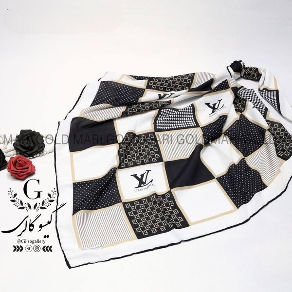 روسری پارچه اعلا دستدوز برند ماری گلد