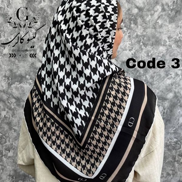 روسری پارچه اعلا دستدوز برند ماری گلد