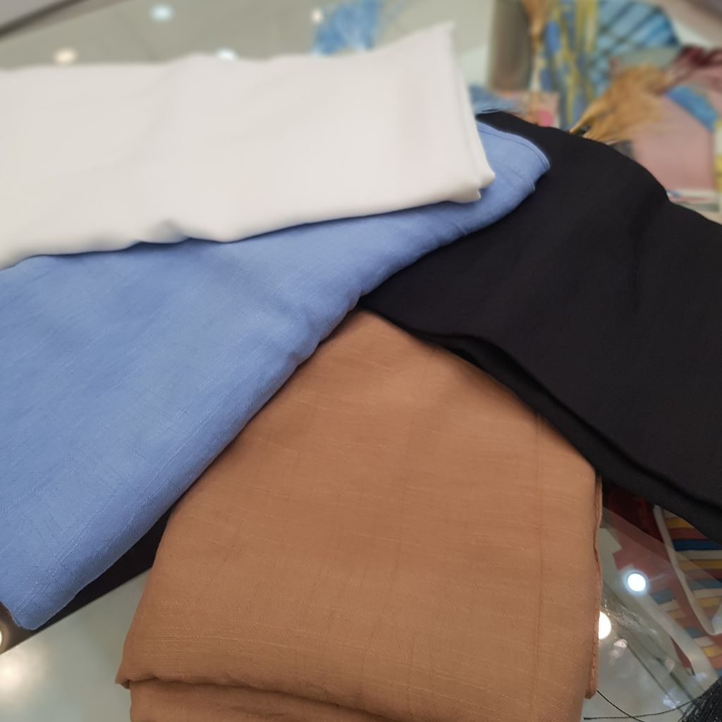 خرید آنلاین روسری پارچه اسلپ رنگبندی قواره بزرگ (ارسال رایگان)