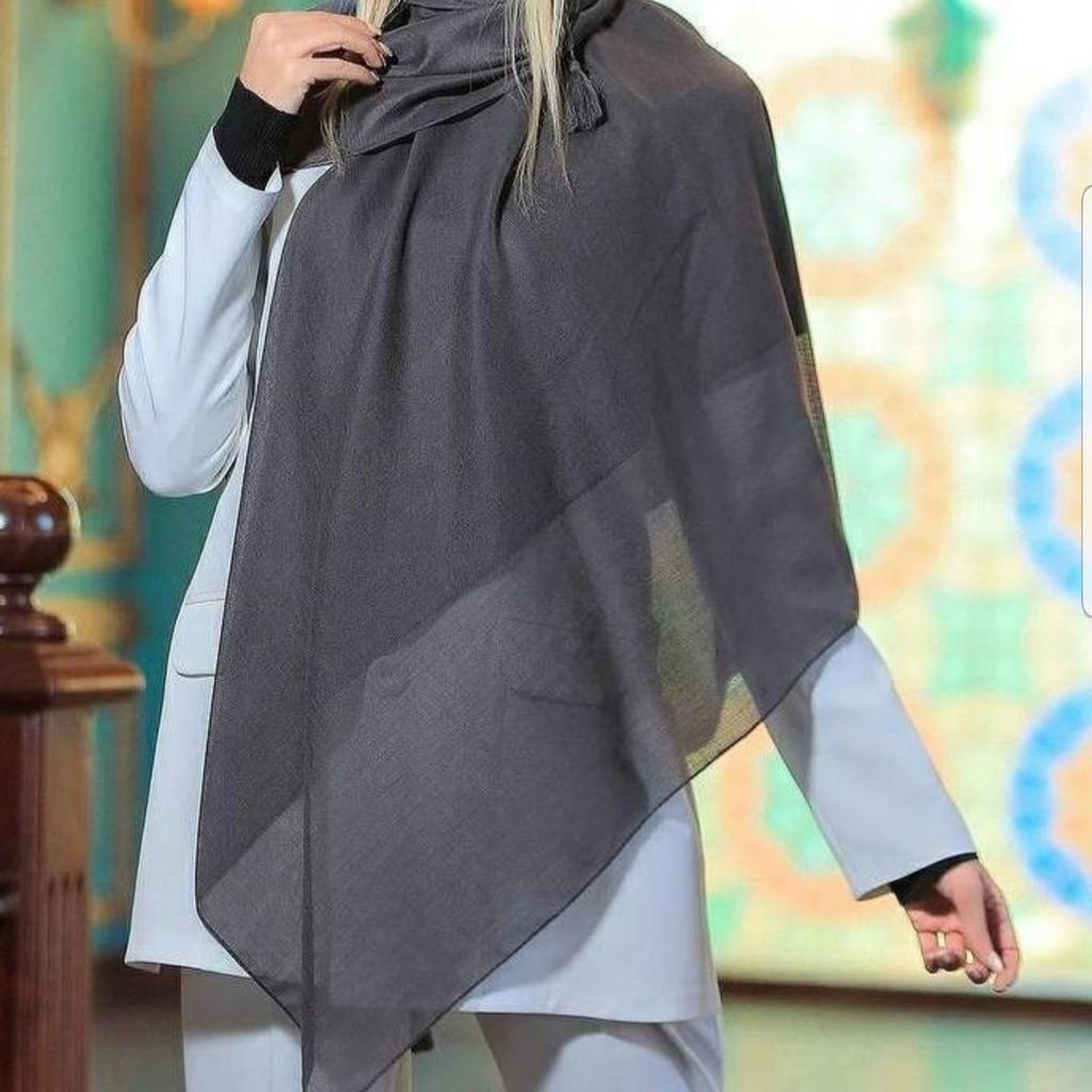 خرید آنلاین روسری پارچه اسلپ رنگبندی قواره بزرگ (ارسال رایگان)
