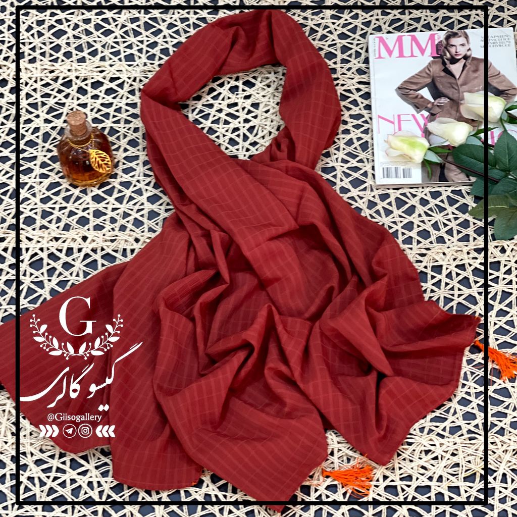 خرید آنلاین (ارسال رایگان ) شال پارچه جاذبه برجسته منگولدار خوش ایست  