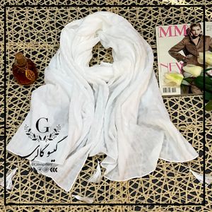 فروش اینترنتی (ارسال رایگان ) شال پارچه جاذبه برجسته منگولدار خوش ایست  