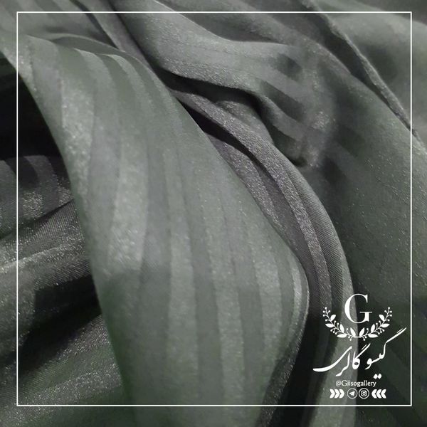 شال مشکی مجلسی حریر شیشه ای طرح زبرا