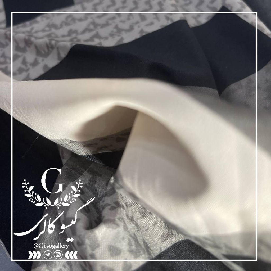 خرید اینترنتی (ارسال رایگان)روسری مشکی نسکافه ای  حریر کرپ دست دوز قواره بزرگ برند  و خوش ایست 