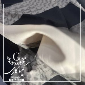 خرید اینترنتی (ارسال رایگان)روسری مشکی نسکافه ای  حریر کرپ دست دوز قواره بزرگ برند  و خوش ایست 