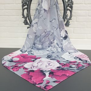 خرید اینترنتی روسری نخ کریستالی طرح گل