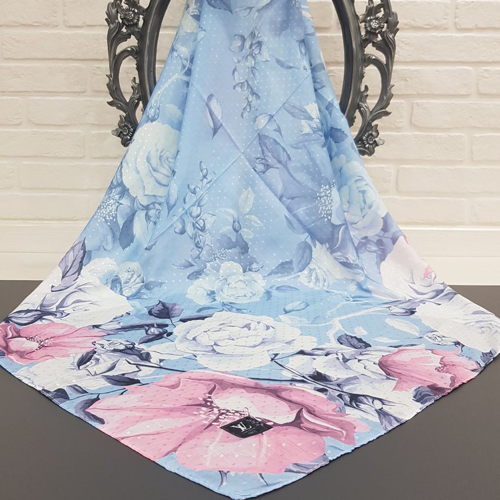 خرید اینترنتی روسری نخ کریستالی طرح گل