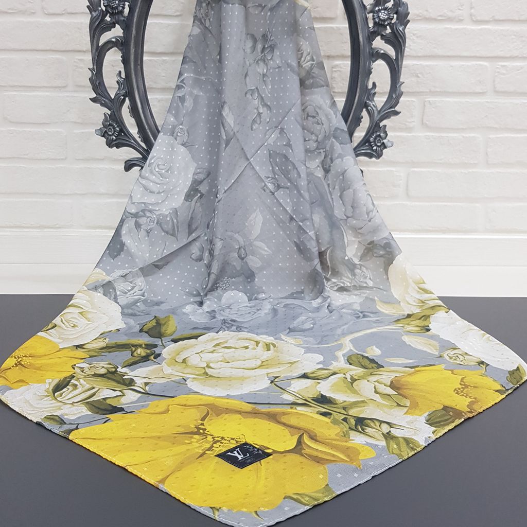 فروش اینترنتی روسری نخ کریستالی طرح گل