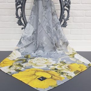 فروش اینترنتی روسری نخ کریستالی طرح گل