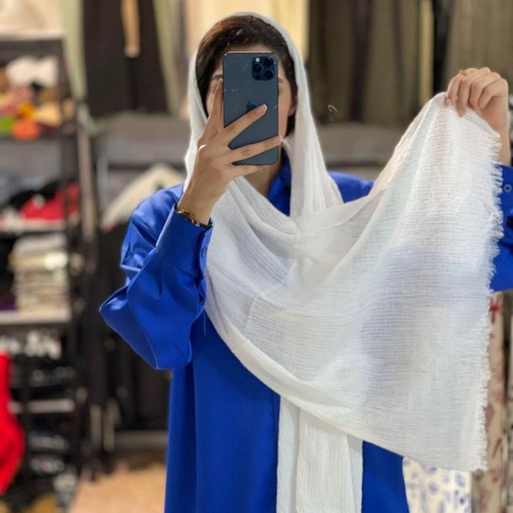 فروش اینترنتی شال پفکی درجه یک  رنگبندی کامل ارسال فوری