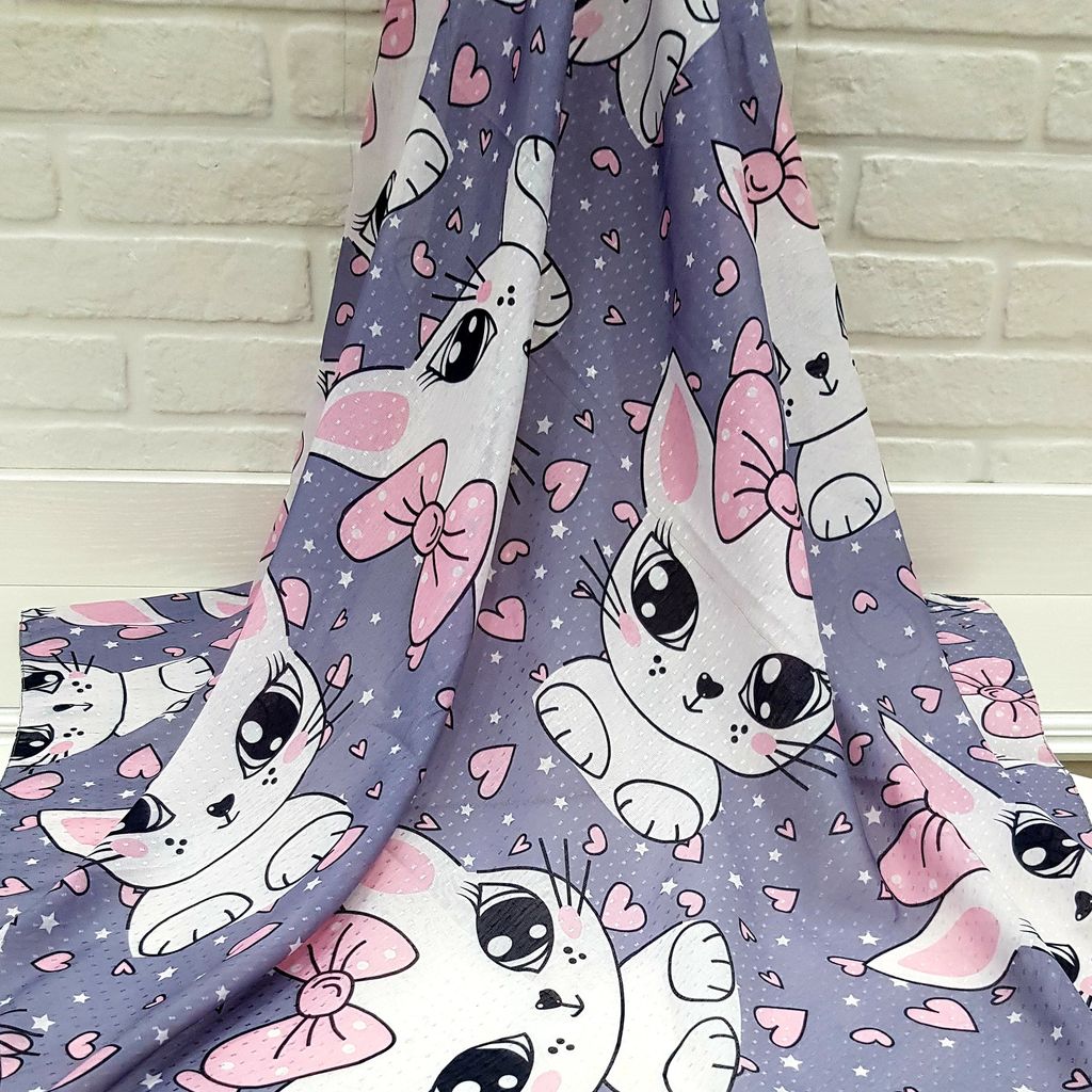 خرید اینترنتی روسری نخی فانتزی طرح کیتی ملوس