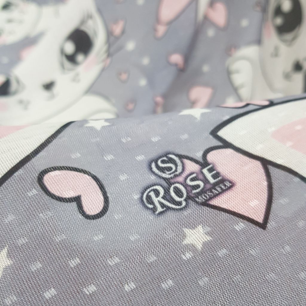 خرید اینترنتی روسری نخی فانتزی طرح کیتی ملوس