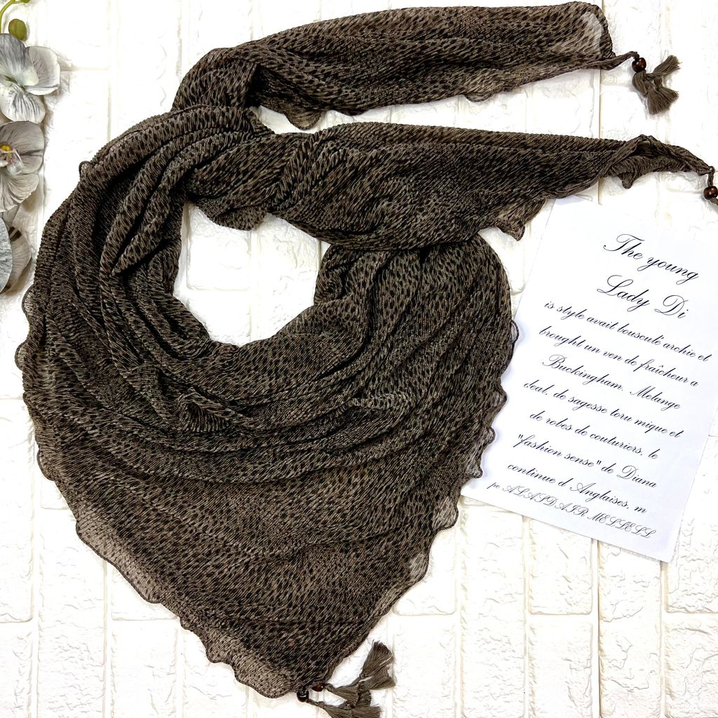 خرید اینترنتی روسری پلیسه پلنگی دور دالبور وارداتی 