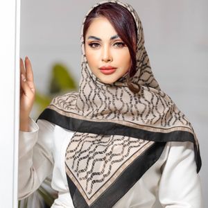 روسری نخی چاپ خیس سیا اسکارف