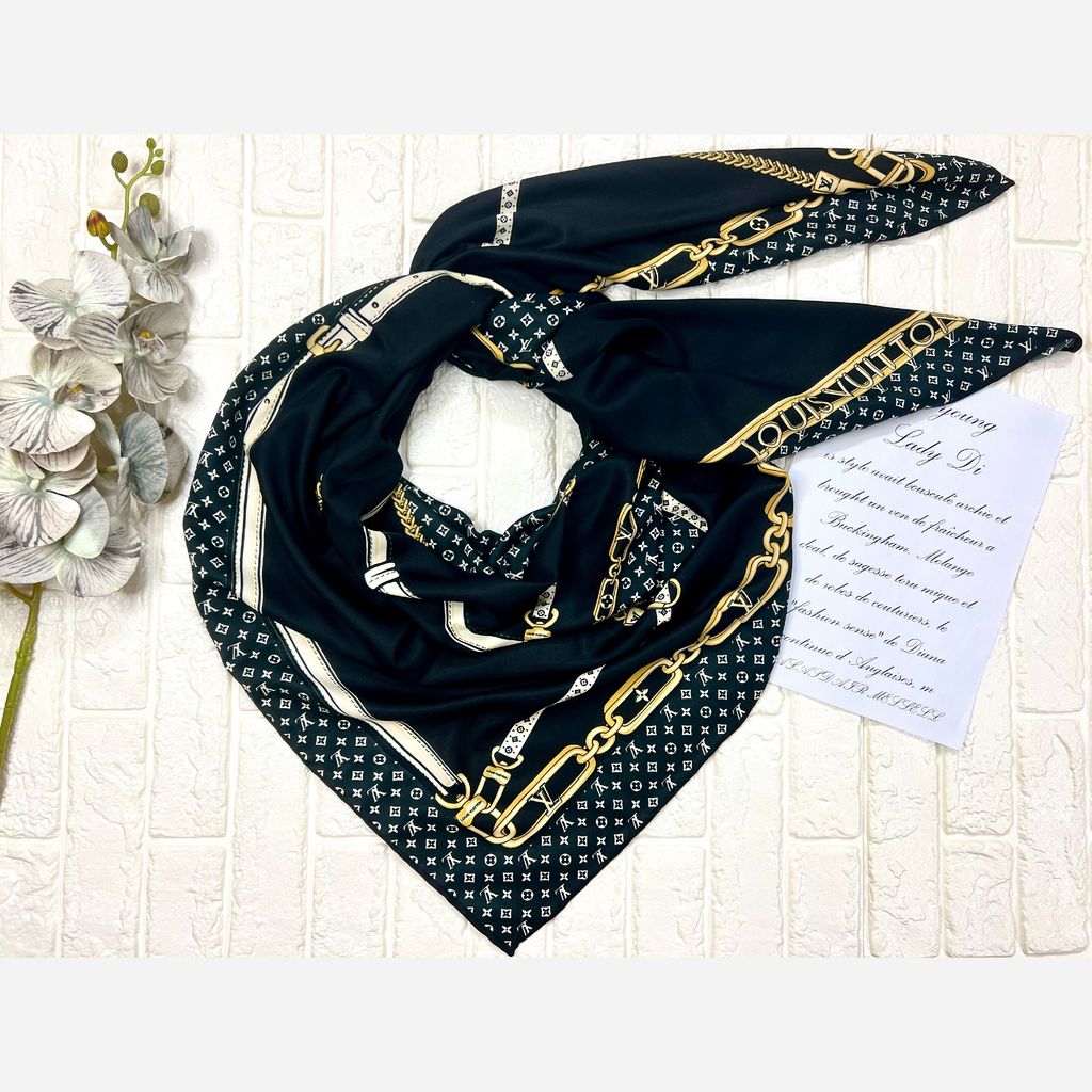 خرید آنلاین روسری مجلسی ابریشم توییل ، قواره 140 ،در 2 رنگ