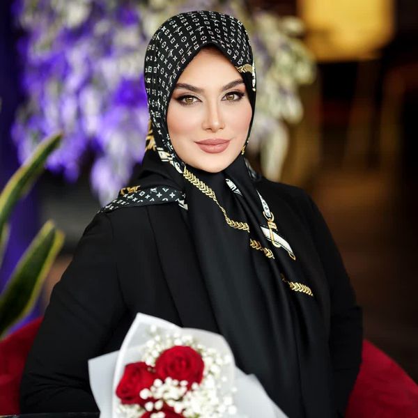 روسری مجلسی ابریشم توییل قواره 140