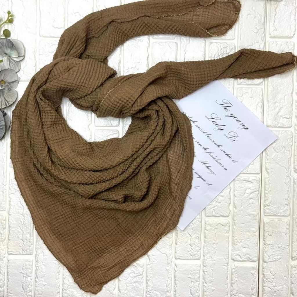 فروش اینترنتی روسری پلیسه زیپی ، قوار ه 140 ، وارداتی 