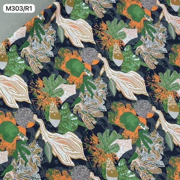 پارچه ژاکارد طرح برگ