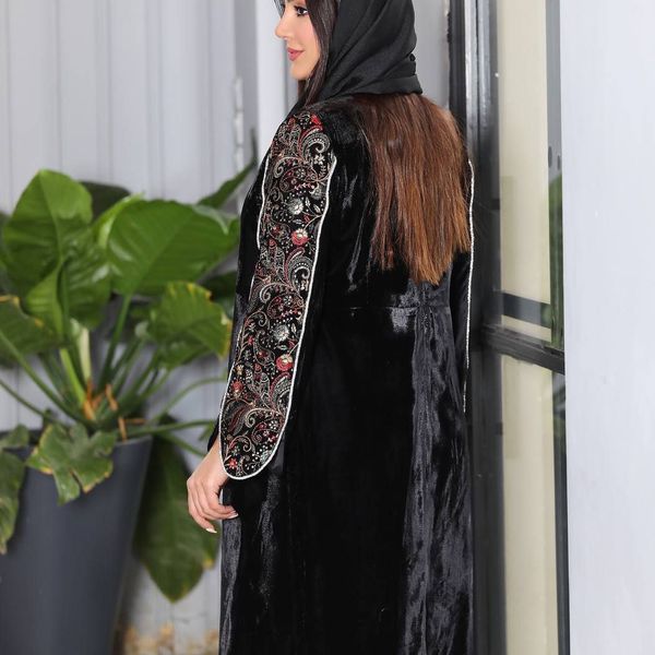 مانتو مجلسی مخمل ترکیبی