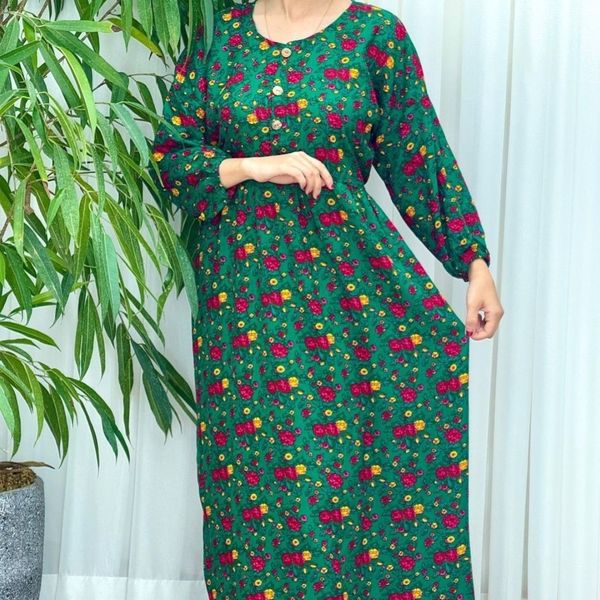 پیراهن زنانه نخ ترکمنستان بدون آبرفت فری سایز
