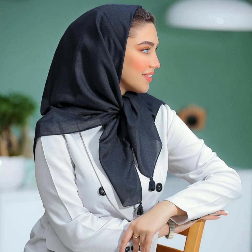 خرید آنلاین روسری ساده نخی