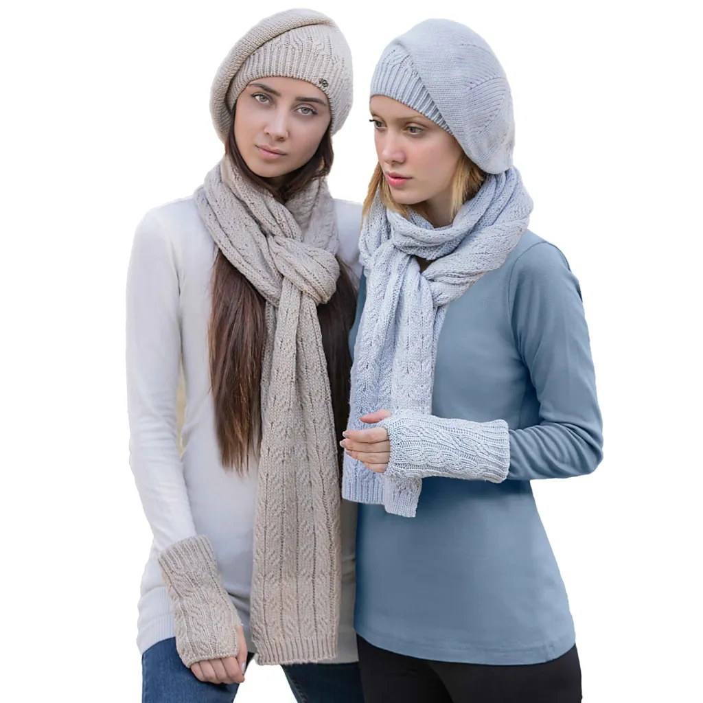 خرید اینترنتی ست کلاه کج و شال و ساق دست اندلس 