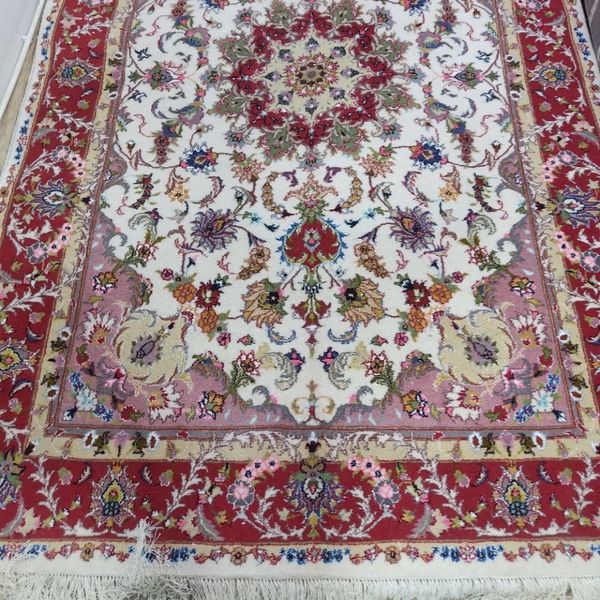 فرش دستبافت جفت 6متری طرح تبریز کد 09