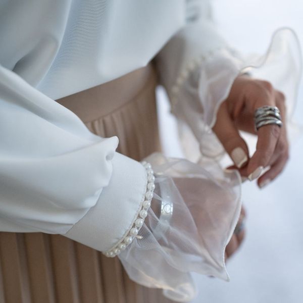 شومیز مچ توری زنانه کد 2424
