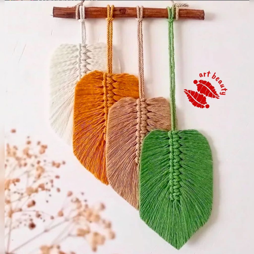 فروش اینترنتی دیوارکوب برگ مکرومه مدل رستا