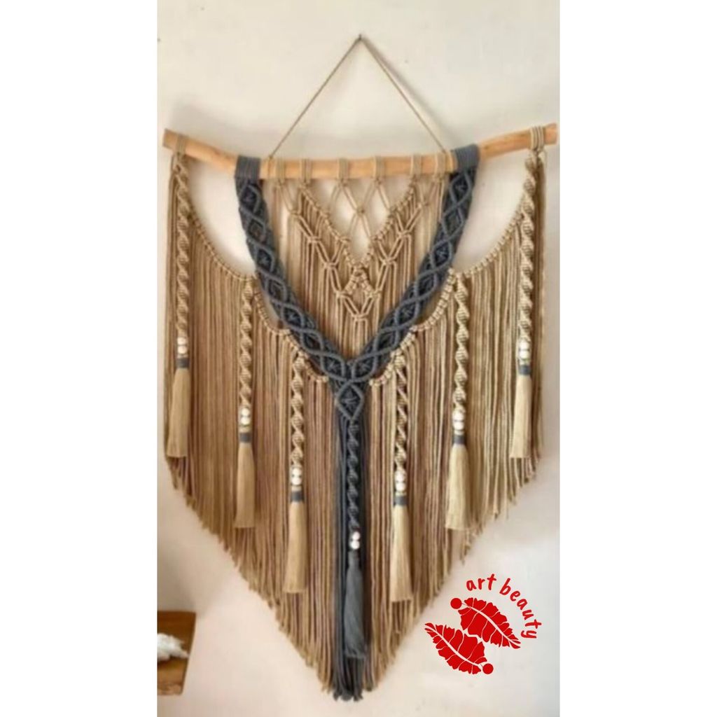 خرید اینترنتی دیوارکوب اویز مکرومه بافی طرح دلارا