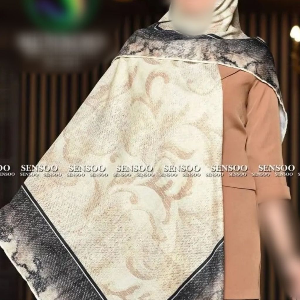 خرید آنلاین روسری حریر قواره 140 دور دوز 